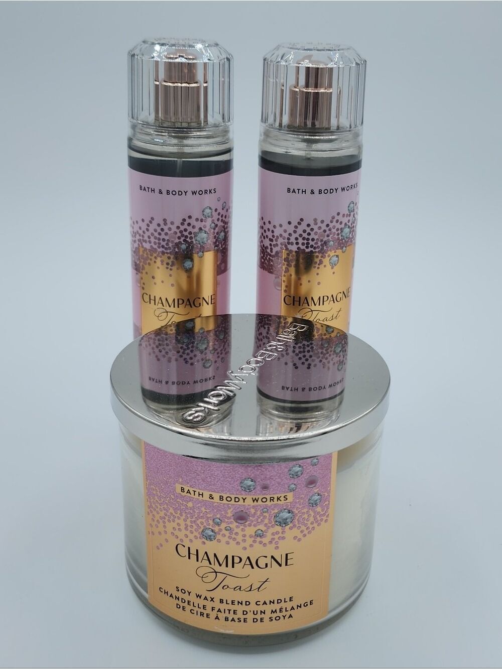Bath & Body Works Fragrance Spray & 3 Wick Candle NEW #2964